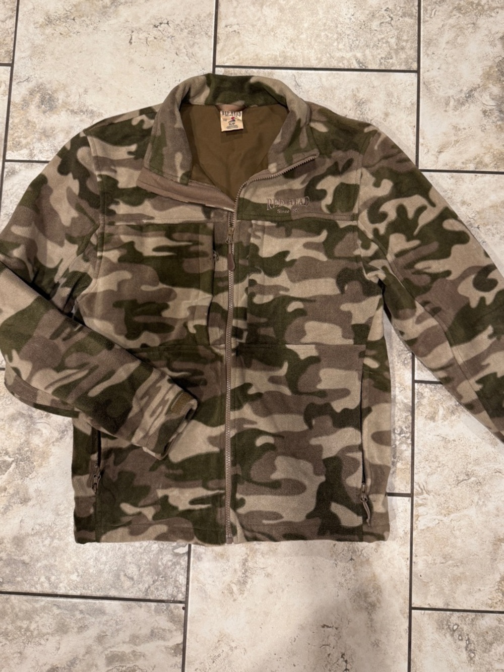 RedHead Men's Camouflage Fleece Jacket - Green, Tan, Brown